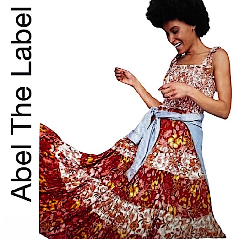 ABEL THE LABEL.“NWT” Gorgeous Lisbon Maple Tiered Floral Maxi Dress.XS-OVS.